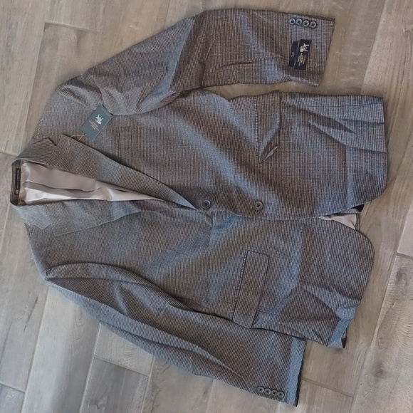 NWT HART SCHAFFNER MARX MENS Gray Chicago Style Sport Coat Blazer 42L